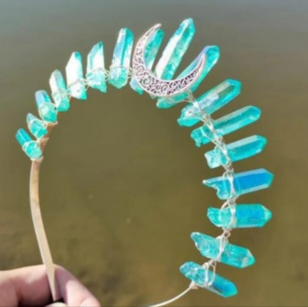 BoHo Crystal Tiara Crystal Headpiece Crown
